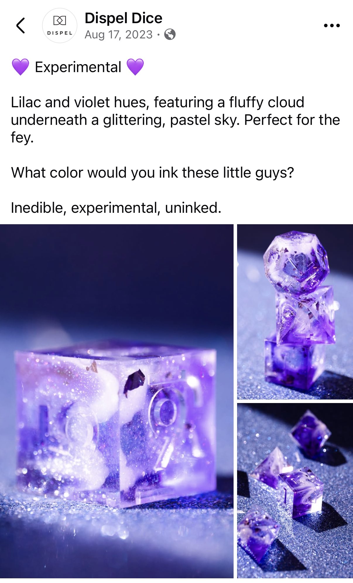 Experimental Lilac Clouds