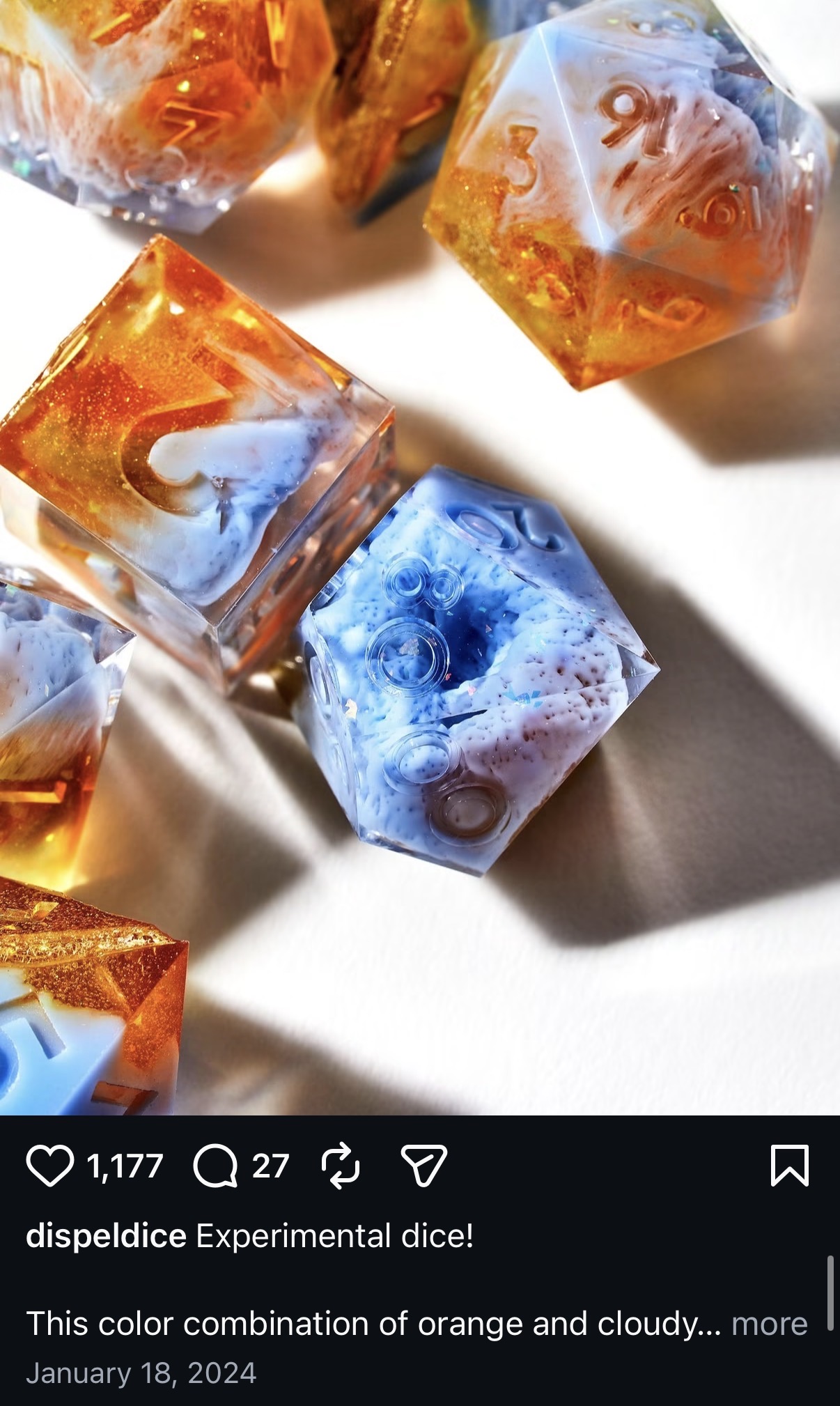 Experimental Orange and Cloudy Blue