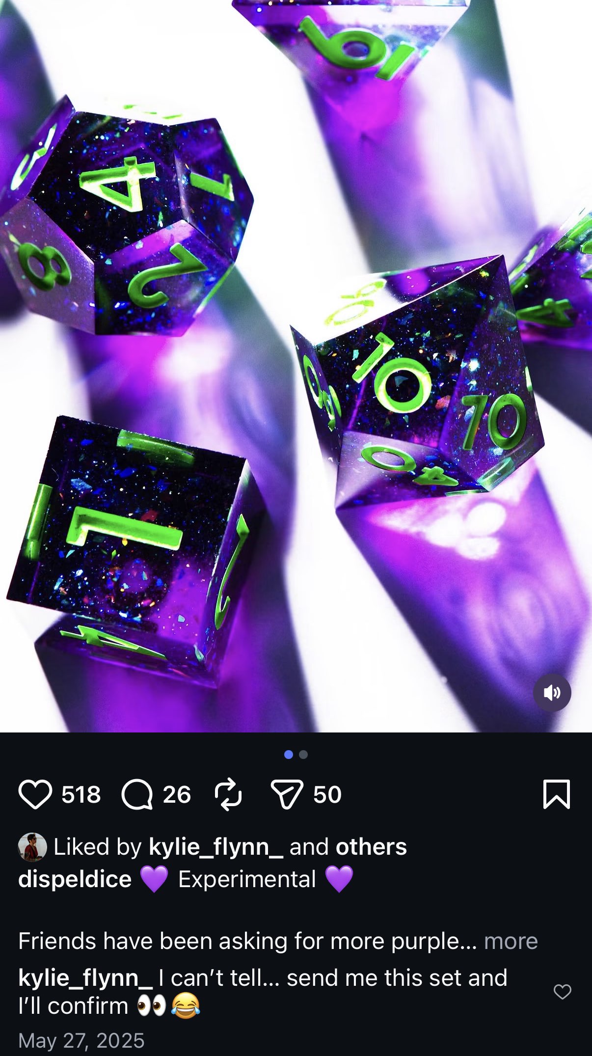 Experimental Purple with Green Ink